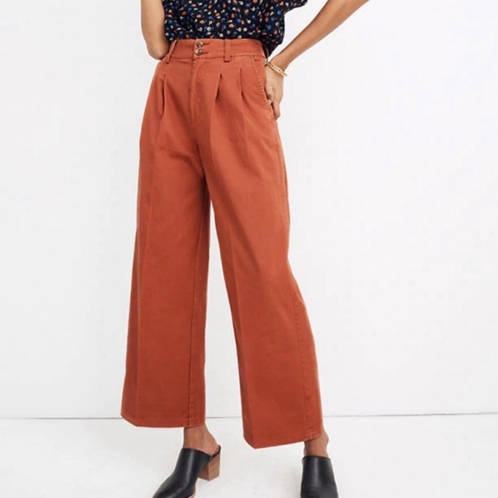 NWT Madewell Petite Pleated Wide-Leg Pants